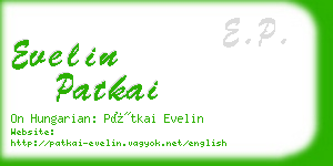 evelin patkai business card